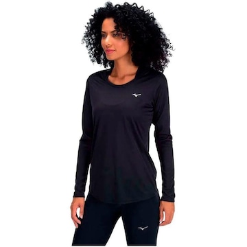 Camiseta Mizuno Manga Longa Energy - Feminina