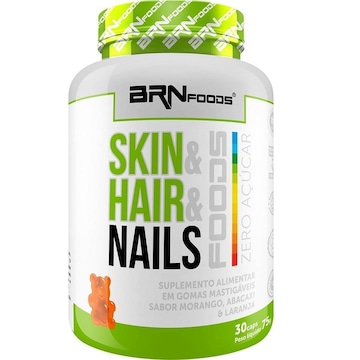 Multivitamínico Brn Foods Skin Hair Nails - Sortido - 30 Cápsulas