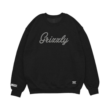 Blusão de Moletom sem Capuz Grizzly Script Logo Crewneck - Masculino