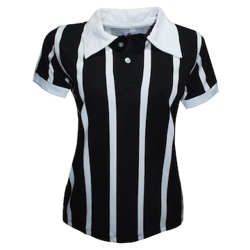 Camisa Bicolor Liga Retro 3 Botão - Feminina