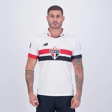 Camisa do São Paulo I 2024 Patch Libertadores New Balance - Masculina