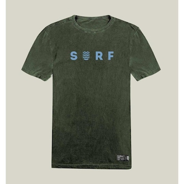 Camiseta Masculina Estonada Verde Prime Web Surf Shop