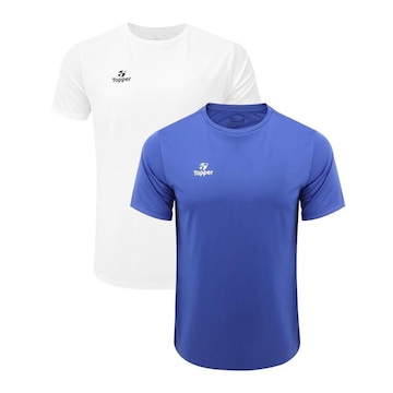 Kit de Camisetas Topper Classic New - Masculino - 2 unidades