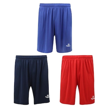 Kit de Calções Topper Classic New - Masculino - 3 unidades