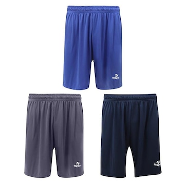 Kit de Calções Topper Classic New - Masculino - 3 unidades