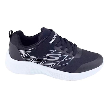 Tênis Skechers Infantil Microspec Texlor Preto+Prateado