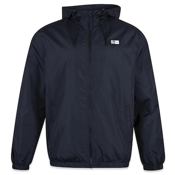 Jaqueta Corta Vento com Capuz Windbreaker New Era Logo Box - Masculina