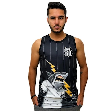 Camisa Santos Regata Tubarão Surf Center - Masculina