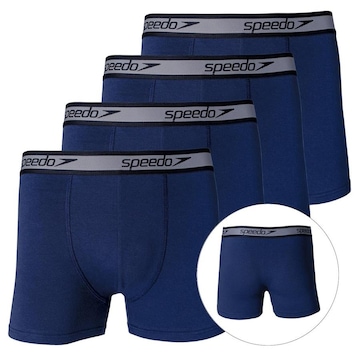 Kit de Cuecas Boxer Cotton Speedo com 4 Unidades - Adulto