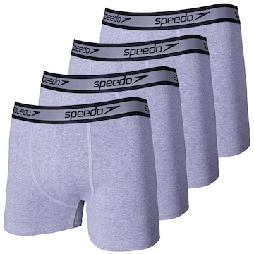 Kit de Cuecas Boxer Cotton Speedo com 4 Unidades - Adulto