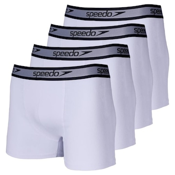 Kit de Cuecas Boxer Cotton Speedo com 4 Unidades - Adulto