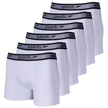 Kit de Cuecas Boxer Cotton Speedo com 6 Unidades - Adulto