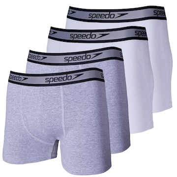 Kit de Cuecas Boxer Cotton Speedo com 4 Unidades - Adulto