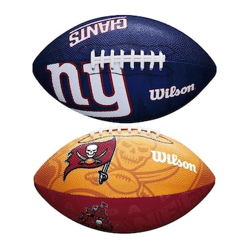 Kit Bola de Futebol Americano Wilson Nfl Team Logo Jr - 2 Unidade