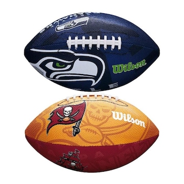 Kit Bola de Futebol Americano Wilson Nfl Team Logo Jr - 2 Unidade