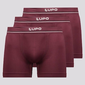 Kit Cueca Boxer Lupo Microfibra sem Costura - 3 Unidades - Masculina