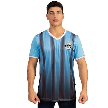 Camiseta do Grêmio Surf Center Gola V Oficial Esportiva - Masculina