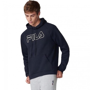 Blusão de Moletom Canguru Fila Letter Winter Outline - Masculino