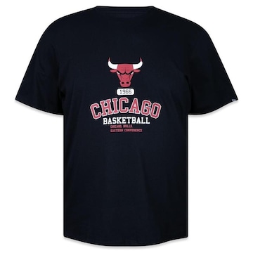 Camiseta New Era Plus Size Regular Chicago Bulls - Masculina