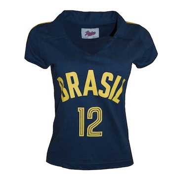 Camiseta do Brasil Vôlei 1984 Liga Retro - Feminina