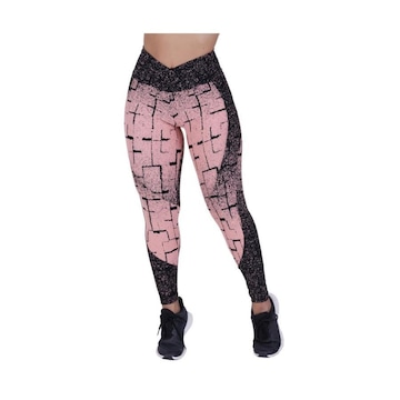 Legging Fitness Orbis Fitness Feminina Recortes Degrade Cós Transpassado