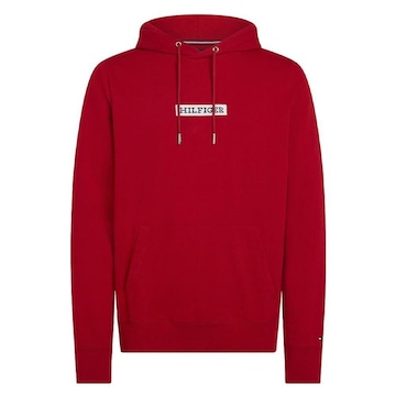 Blusão de Moletom Tommy Hilfiger Canguru Monotype Box Hoody - Masculino