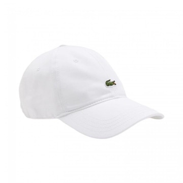 Boné Aba Curva Lacoste em Sarja de Algodão Orgânico - Strapback - Adulto