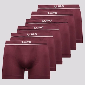 Cueca Boxer Lupo Microfibra sem Costura - 6 Unidades - Adulto