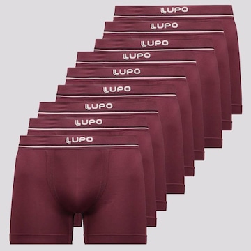 Cueca Boxer Lupo Microfibra sem Costura - 9 Unidades - Adulto