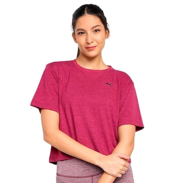 Camiseta Cropped Puma Performance Heather - Feminina