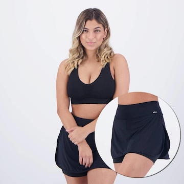 Conjunto selene Top Fitness com Bojo sem Costura + Shorts Saia - Feminino