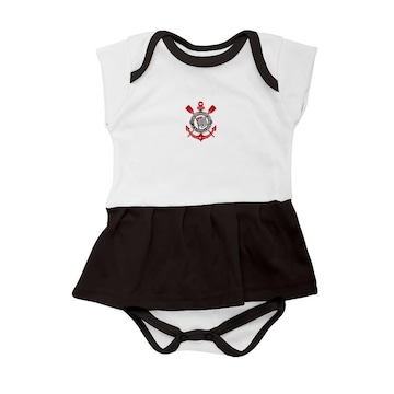 Body Vestido do Corinthians Torcida Baby Oficial - Infantil