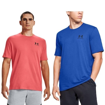 Camiseta Under Armour Left Chest - 2 Unidades - Masculina