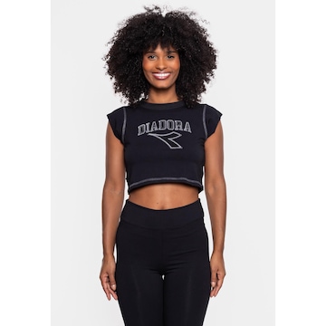 Blusa Cropped Diadora Embroidery - Feminina