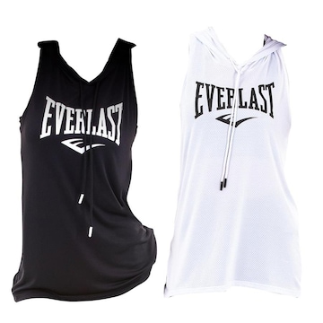 Kit de Camiseta Regata com Capuz Everlast - Feminina - 2 unidades