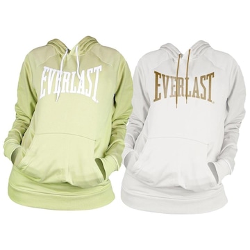 Kit de Blusão de Moletom com Capuz Everlast Confort - Feminino - 2 unidades