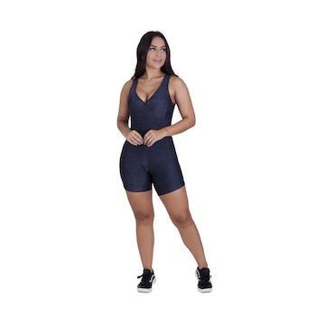 Macaquinho Fitness Trilobal Estampado Cirre - Feminino