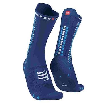 Meia Cano Alto Compressport Racing Socks V4 Bike Highcut - Adulto