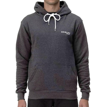 Blusão de Moletom Oakley Bunker Hoodie Athletic Heather Grey - Masculino