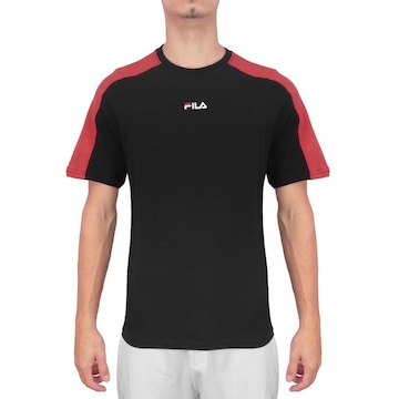 Camiseta Fila Color Block Letter - Masculina