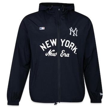 Jaqueta New Era Corta Vento Windbreaker New York Yankees Logo History - Masculina