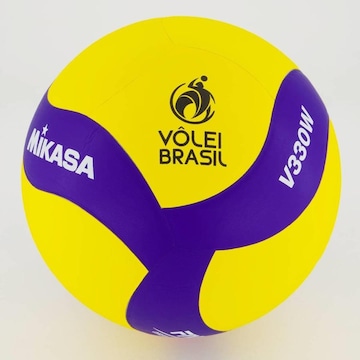 Bola de Volêi Mikasa V330W Amarela e Azul