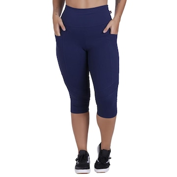 Calça Corsário Orbis Fitness com Bolso Suplex Poliamida Alta Compressão - Feminina