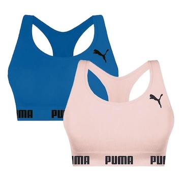 Kit Top Fitness Puma Nadador sem Costura - 2 Unidades - Feminino