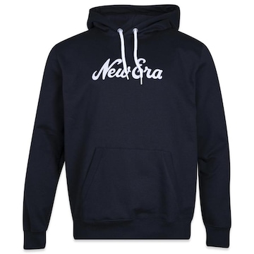 Blusão de Moletom com Capuz New Era Fechado Fresh Script Feminino Nei24Mol013