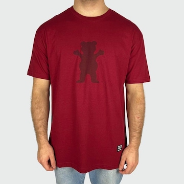 Camiseta Grizzly Og Bear Tee Burgundy - Masculina