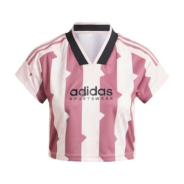 Camiseta Baby Look adidas Estampada Tiro Cut Três Listras - Feminina