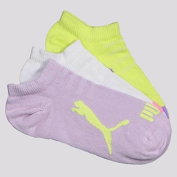 Kit Meia Puma Sapatilha - 3 Pares - Infantil