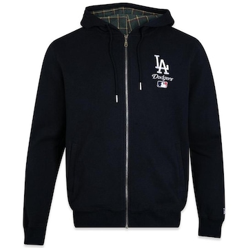 Jaqueta de Moletom com Capuz New Era Los Angeles Dodgers Genuine - Masculina