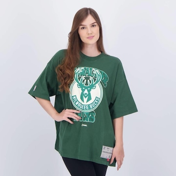 Camiseta Approve Over New Nba Bucks - Feminina